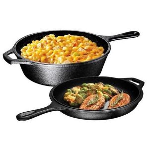 Lodge Pre seasoned 3.2 Quart Cast Iron Combo Cooker 2 Piece L13Z 6