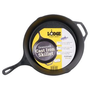 Lodge Seasoned Cast Iron 13.25 Skillet with Assist Handle L17S 4