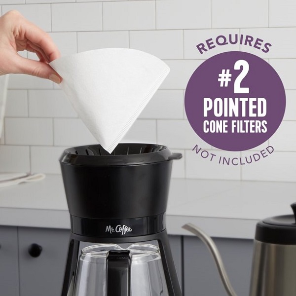 Mr. Coffee All In One At Home Pour Over Coffee Maker, Black M02S 5 Mr. Coffee All In One At Home Pour Over Coffee Maker, Black M02S - Image 3