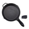 Pre Seasoned Cast Iron Skillet 12 Inch with Removable Silicone Handle P18T 1