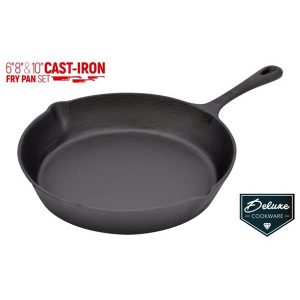 Pre Seasoned Cast Iron Skillet Fry Pan Set 3 Pcs Frying Pan Set P18L 2