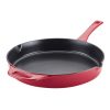 Rachael Ray 12 Inch Cast Iron Skillet Red Shimmer R17U 1