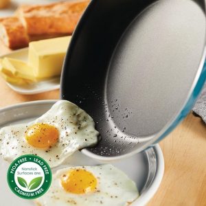 Rachael Ray 3 Piece Porcelain Enamel Non Stick Frying Pans R13E 5