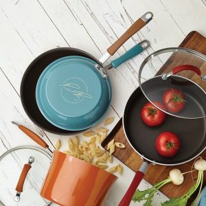 Rachael Ray Cucina Hard Porcelain Enamel Nonstick Frying Pan Set R18Z 4