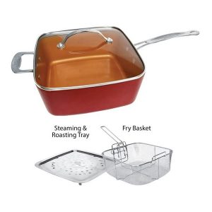 Red Copper 6473383 10 in. 4.5 qt. As Seen On TV Ceramic Copper R17K 2