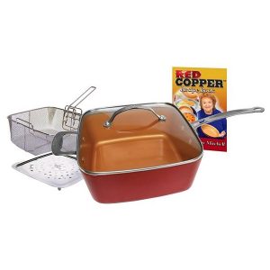 Red Copper 6473383 10 in. 4.5 qt. As Seen On TV Ceramic Copper R17K 5