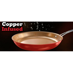 Red Copper Ceramic Copper Fry Pan 12 in. Red Total Qty 1 R17P 2