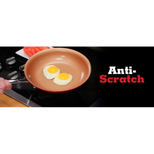 Red Copper Ceramic Copper Fry Pan 12 in. Red Total Qty 1 R17P 4