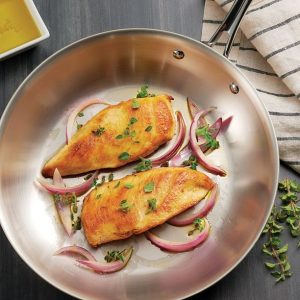Tri Ply Clad 10 in Stainless Steel Fry Pan T17J 4