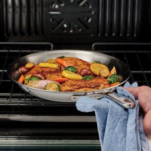 Tri Ply Clad 10 in Stainless Steel Fry Pan T17J 5